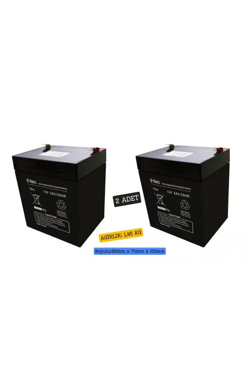Ttec 12V 5AH Bakımsız Kuru Akü 3 Adet Ttec 12V 5AH Bakımsız Kuru Akü 3 Adet